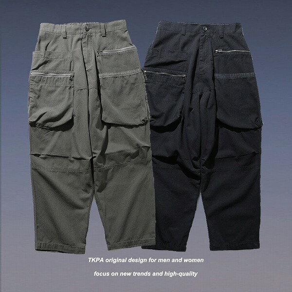 メンズファッション ポケット付き カーゴパンツ 男女兼用 ストリート系 ワークパンツ 秋 新作★全2色