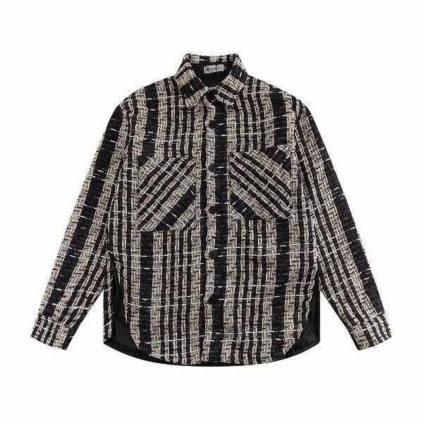 メンズファッション チェック柄 織りシャツ 男女兼用 ストリート系 防寒アウター 秋冬 新作★