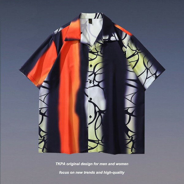 メンズファッション 半袖シャツ 男女兼用 ストリート系 サマーアウター 春夏 新作★