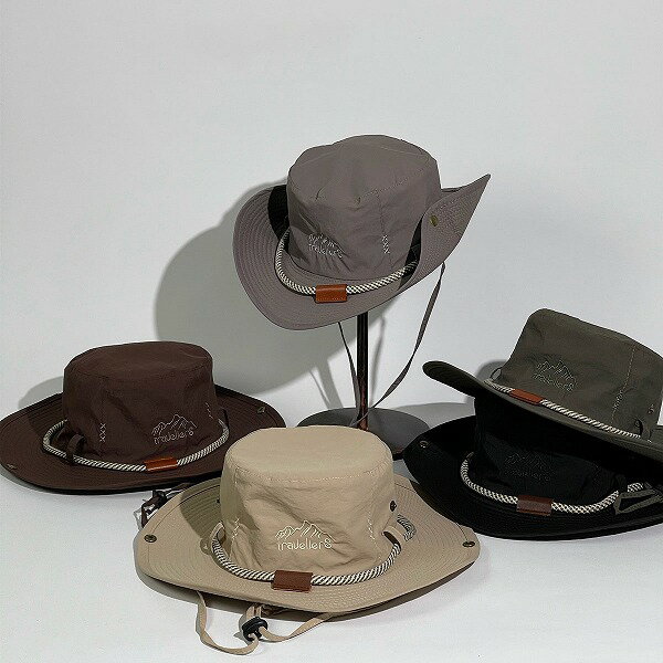 メンズ キャンプ用品 刺繍入り 日よけ帽子 男女兼用 カジュアルキャペリン帽 新作 春夏秋★全5色