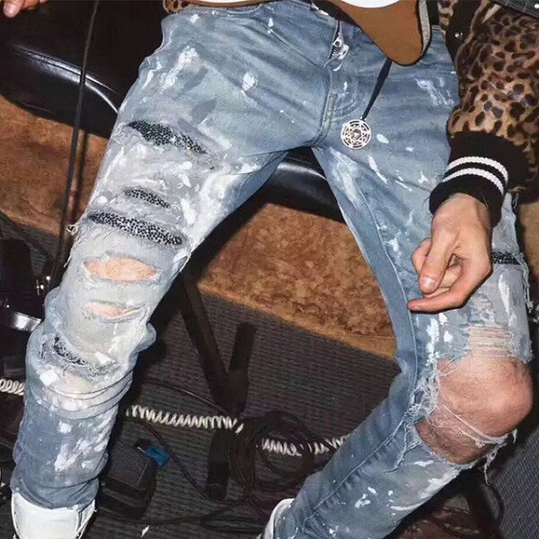 メンズファッション デニムパンツ ストリート系ボトムス デニムズボン 人気新作★