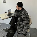 メンズファッション チェック柄 ジャケット 男女兼用 ストリート系アウター 新作 秋冬★