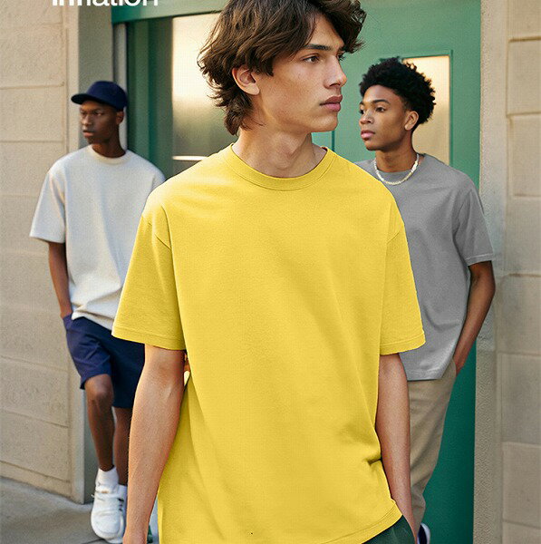 P21542 春夏新作 男 日系 メンズ ラウンドネック トップス 半袖 Tシャツ 無地