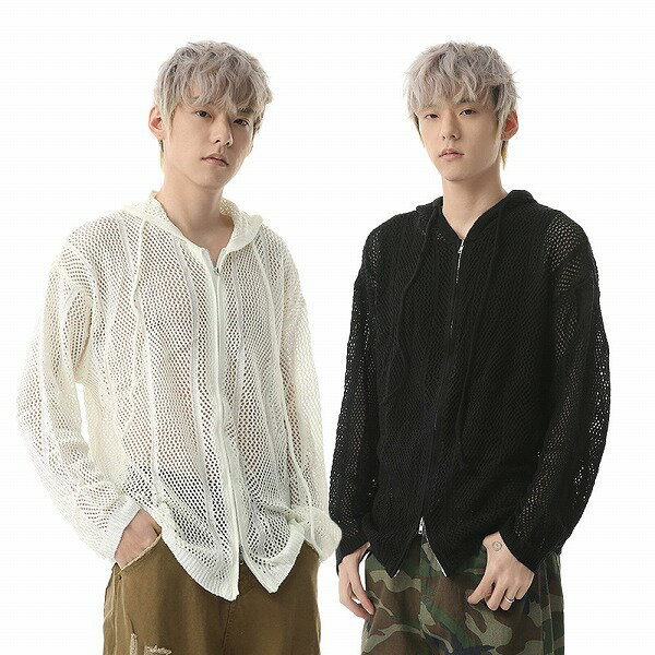 サイズ・容量★【原産国】中国★【カラー】クロ　シロ★【サイズ】単位：CMM: バスト:114着丈:61袖丈:51 肩幅:61L: バスト:118着丈:63袖丈:52肩幅:62XL: バスト:122着丈:65袖丈:53肩幅:63★【素材】100%アクセル　　　規格注意事項★ 商品写真はできる限り実物の色に近づけておりますが、お客様が使用するパソコンのモニター環境により 色の変化が感じられる場合がございます。★ サイズは平置きとなりますので、スタッフ間で統一、徹底はしておりますが、若干の誤差がある場合がございます。★ 機械による生産のため、生地の継ぎ目の若干のズレや多少のほつれなど、形やサイズに多少の誤差が生じる場合がございます。また、混紡繊維によって生地の織りに他繊維が混紡している場合もございますが品質上の問題はございません。予めご理解下さいますようお願い致します。★ 洗濯の際は他の物と区別して、漂白剤を避け、手洗いをお勧めします。★ 背景の小物等は撮影の為のイメージですので商品には含まれません。★ 照明の具合で実際とは色合いが異なる場合があります。※ジンズ、デニム系の洋服はボタンホールを開けてないまま納品する場合があります。※ 穴ホールはその他検品の問題がなかった場合、ナイフ若しくはハサミで中をあけていただく場合があります。