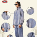 P18872 メンズ アウター セットアップ 上下二点 パーカー 無地 秋冬新作 パンツ 欧米風