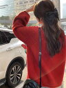 初冬も使える 上着 ゆったりする ジェントルスタイル セーター レディース ニットトップス