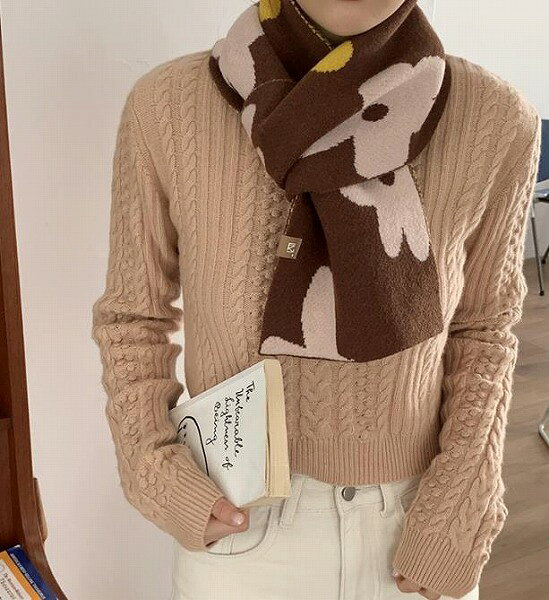 秋冬新作 レディース ニット 毛糸 スカーフ マフラー ストール 襟巻 雑貨 6色