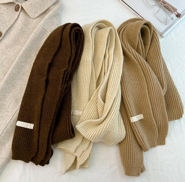 秋冬新作 レディース ニット 毛糸 スカーフ マフラー ストール 襟巻 雑貨 7色