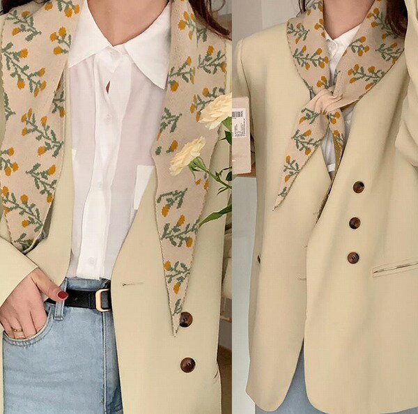 秋冬新作 レディース ニット 毛糸 スカーフ マフラー ストール 襟巻 雑貨 4色