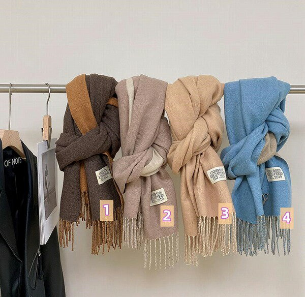 秋冬新作 レディース ニット 毛糸 スカーフ マフラー ストール 襟巻 雑貨 15色