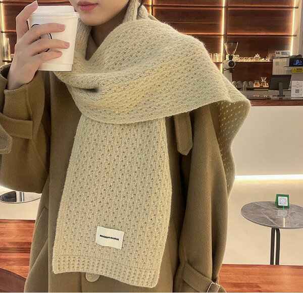 秋冬新作 レディース ニット 毛糸 スカーフ マフラー ストール 襟巻 雑貨 15色