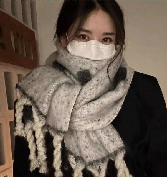 秋冬新作 レディース ニット 毛糸 肩掛け スカーフ マフラー ストール 襟巻 雑貨