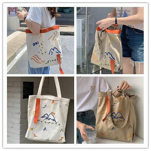 春夏新作★トートバッグ★レディース★ショルダーバッグ★収納バッグ★キャンパスバッグ★エコバッグ(4)