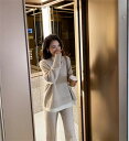 私のスタイルcool 秋冬 2点セット カジュアル ニットトップス ロングパンツ ニットセット ワイドパンツ