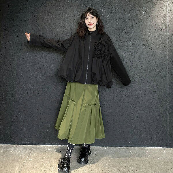 Coat - 新作レディースファッション　ゆったり　トレンチコート　ショート　ジッパーコート