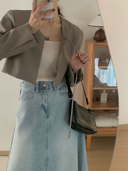 短いスタイル スーツ エレガント スリム レースアップ コート 肌にやさしい