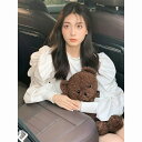 めっちゃかわいい sweet系 パフスリーブ デザインセンス スリム 肌にやさしい ニットトップス