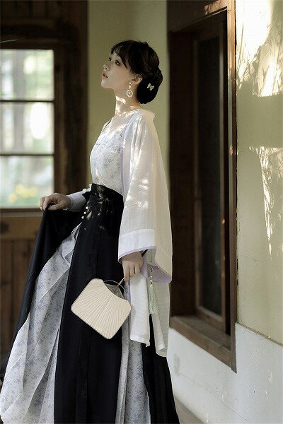 告白を受けます 中華風 春秋 スリム セット トップス オリジナルデザイン 改良漢服 ベアトップ