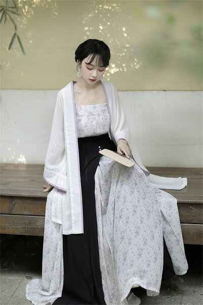 告白を受けます 中華風 春秋 スリム セット トップス オリジナルデザイン 改良漢服 ベアトップ