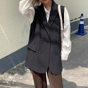 怠惰な風 スリム トレンド 快適である ゆったりする タンクトップ コート ベスト
