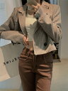 スーツ 洗練されたシルエット コート スリム ギャザリング 短いスタイル エレガント
