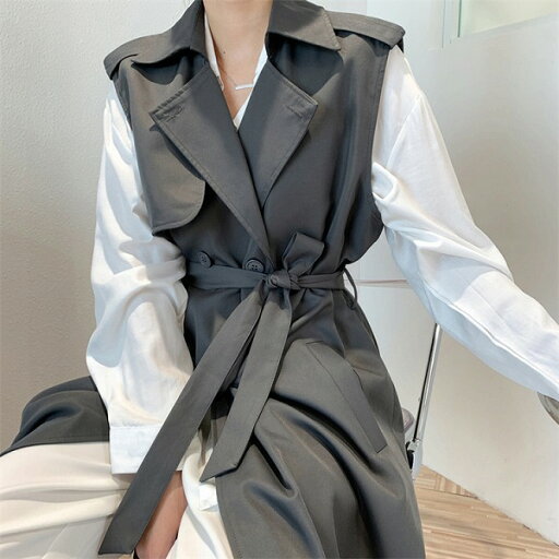 怠惰な風 快適である 新品 コート バンディング ベスト ロングセクション 怠惰な風 快適である 新品 コート バンディング ベスト ロングセクション