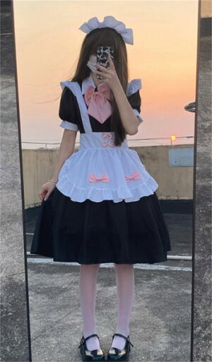 楽ちんなのにドキッとさせる メイドウェア ワンピース 大きいサイズ デイリー ロリ メイド キュート 楽ちんなのにドキッとさせる メイドウェア ワンピース 大きいサイズ デイリー ロリ メイド キュート