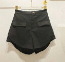 ショートパンツ 新品 ハイウエスト ゆったりする カジュアル スリム(4)