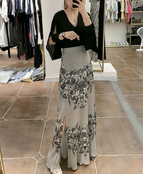 これからの時期に 通勤する 夏 ファッション 個性 スカート ロングスカート スリム スプリット