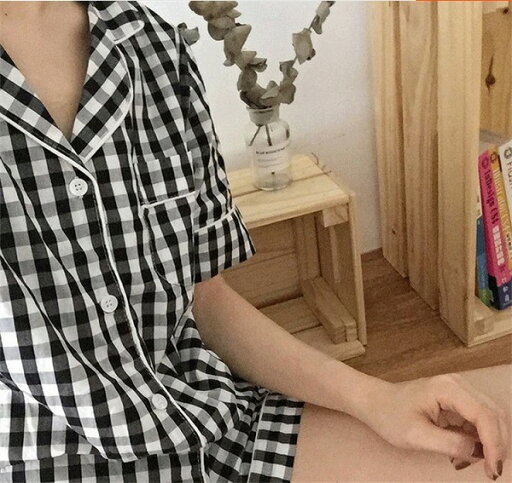 雑志で誌介されました 格子縞 スリム sweet系 パジャマ セット ショートパンツ 怠惰な風 雑志で誌介されました 格子縞 スリム sweet系 パジャマ セット ショートパンツ 怠惰な風