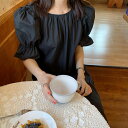 話題の注目アイテム ロングスカート パフスリーブ スリム ワンピース ギャザリング(4)