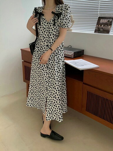 大人のキレイをお約束 韓国ファッション 花柄 蝶結び 半袖 お出かけ シフォン ワンピース ロングスカート 大人のキレイをお約束 韓国ファッション 花柄 蝶結び 半袖 お出かけ シフォン ワンピース ロングスカート