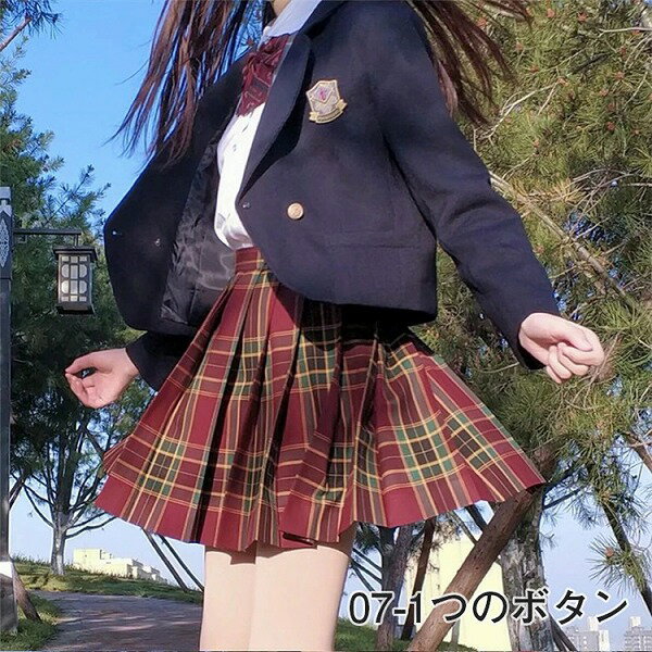 見なきゃ損する!韓国ファッション スーツ JK制服 ネクタイ 5点セット レトロ シャツスーツ カレッジ風