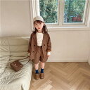 韓国ファッション 子供服 春 女の子 格子縞 コート+ショートパンツ 2点セット