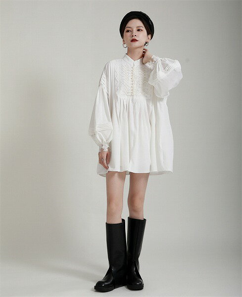 満足度99% INSスタイル 春服 新作 ゆったりする トレンド 短いスタイル ワンピース 長袖