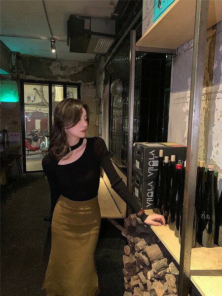 今シーズン大注目 ギャザリング 快適である 新品 スホロー 長袖 セーター リム ニットトップス 初秋