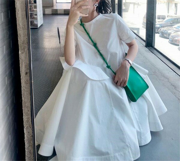個性的なデザイン 新しい 韓国語版 夏 妊婦 ソルトシリーズ 半袖 ワンピース 中・長セクション