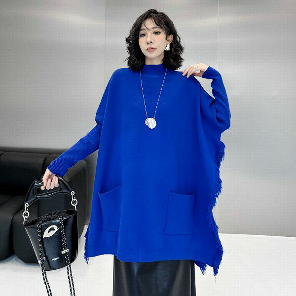 個性派ニット切替ワンピース レディース通学通勤新作