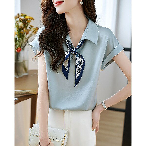 オシャレシフォン ブラウス 新作 エレガント