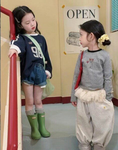 ベビー服 JS 韓国風 デニムパンツ ズボン トップスTシャツ 90-140CM