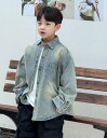 LY韓国風子供服 キッズ服 デニムジャケット シャツコート カジュアル 100-150CM