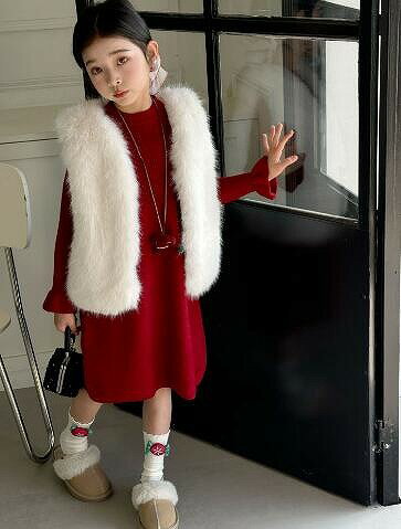 子供服 キッズ トップス ファーベスト 100-140