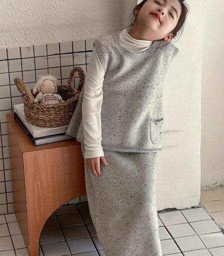 子供服 キッズ トップス ベスト+スカート セットアップ 110-170 子供服 キッズ トップス ベスト+スカート セットアップ 110-170