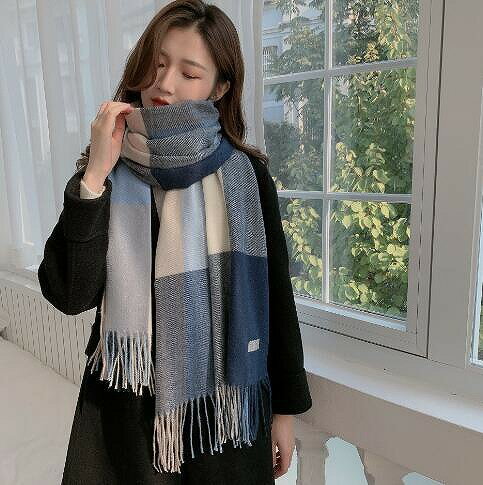 マフラー 大判ストール スカーフ ひざ掛け 通勤 厚手保温マフラー