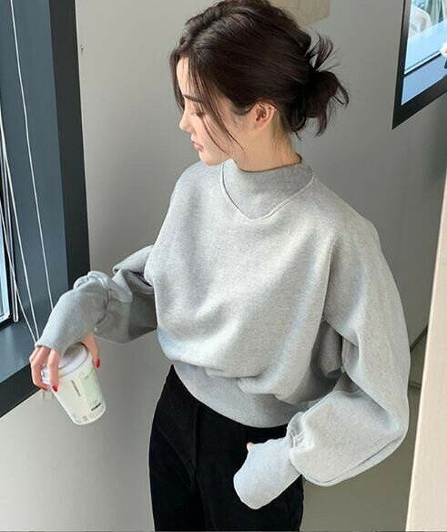 韓国ファッション カジュアル系 トップス トレーナー スウェット 2色