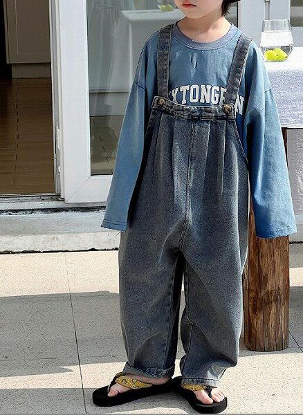 新品 キッズ服 ボトムス デニムサロペット ズボン 90-140CM