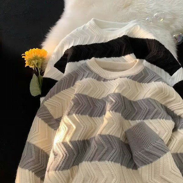 メンズ・コート・アウター・気質・ニット・セーター・トップス・M〜XXL 3色