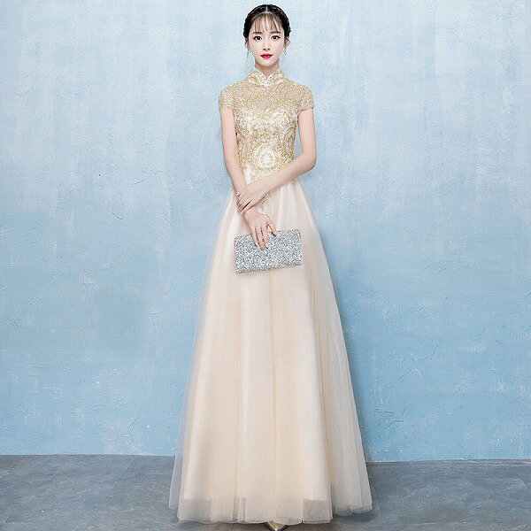 パーティードレス 宴会司会者 演奏会レースワンピース 新作 エレガント