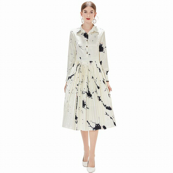 ワンピース オシャレブリーツ切替レディースオフィス 新作