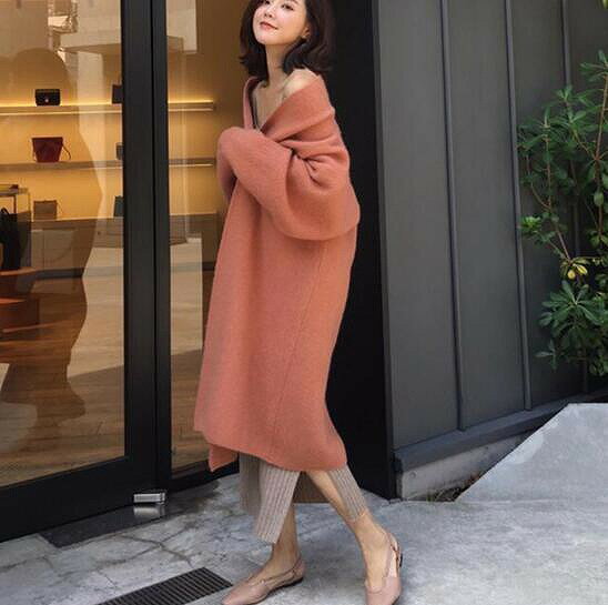 コート ゆるニット韓国■秋冬服 ニット セーター カシュクールワンピース